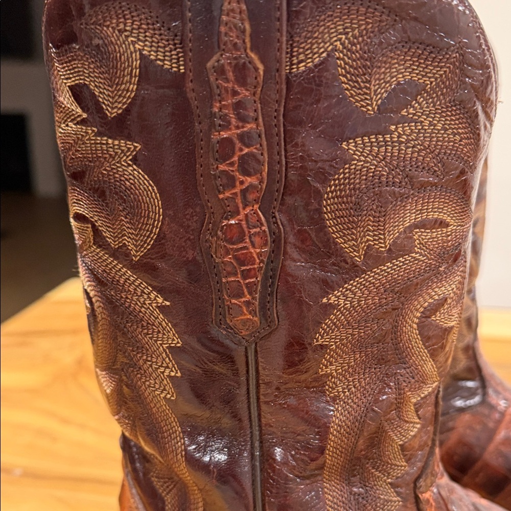 Dan Post Brown Crocodile Pattern Boots - image 7